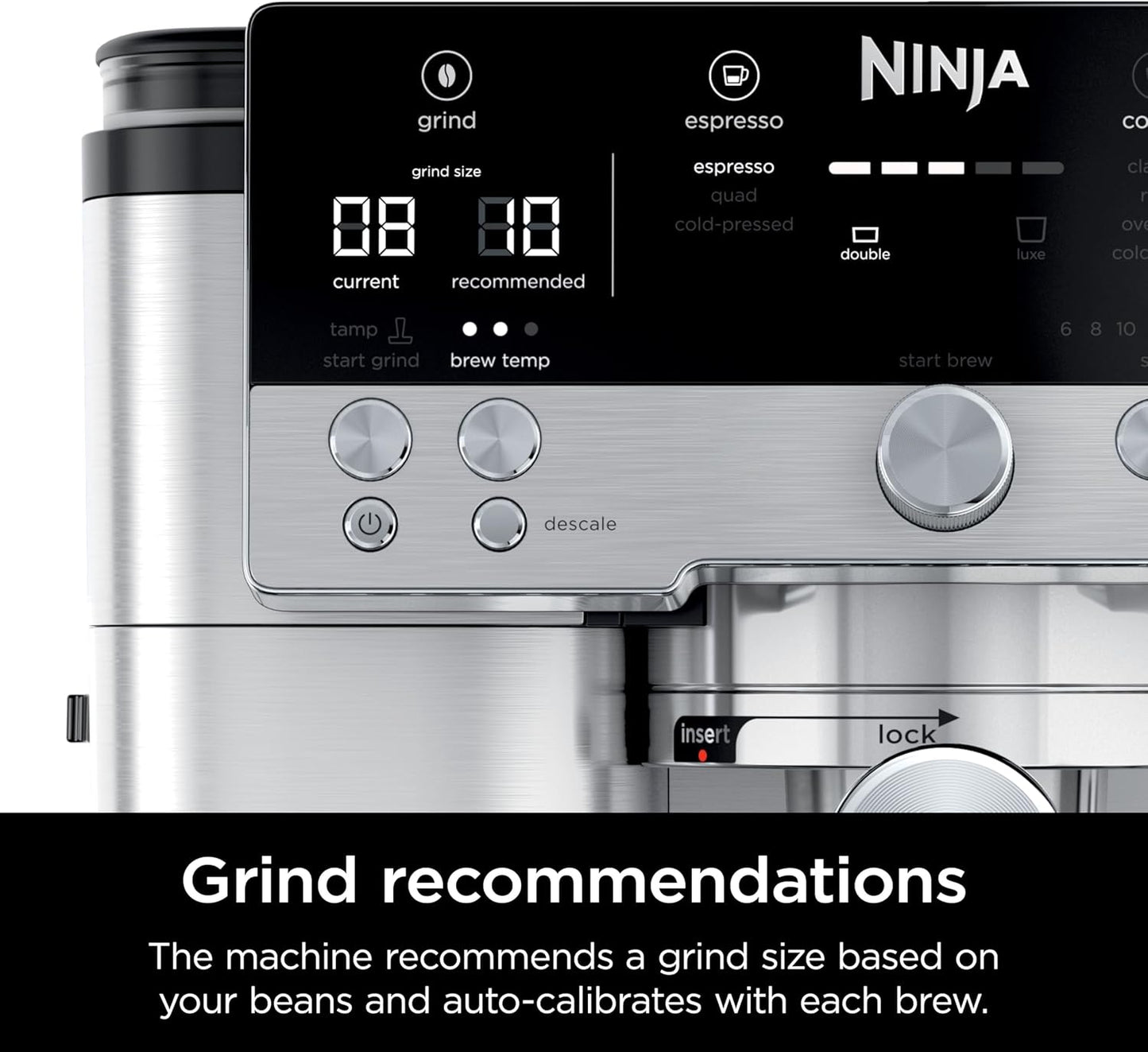 Ninja | Espresso Machine and Drip Coffee Maker| Luxe Café Premier Series | Integrated Coffee Grinder, Milk Frother, Assisted Tamper & Built-In Espresso Accessory Storage | Stainless Steel | ES601