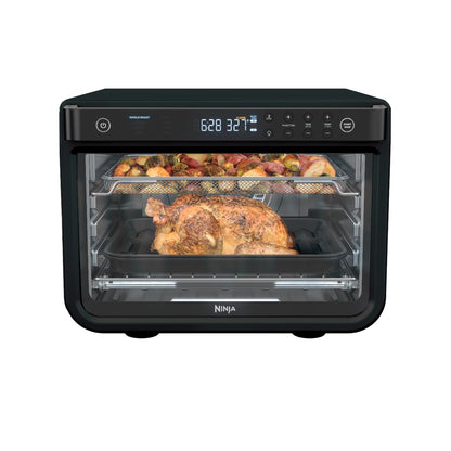 Ninja Air Fryer & Toaster Oven | Prestige Smart XL Countertop Oven | Bakes up to 20 Cookies, Fits up to a 12lb Turkey | Pizza, Toast, Bake, Air Fry & Reheat | 1800 Watts | Stainless Steel | DT501​